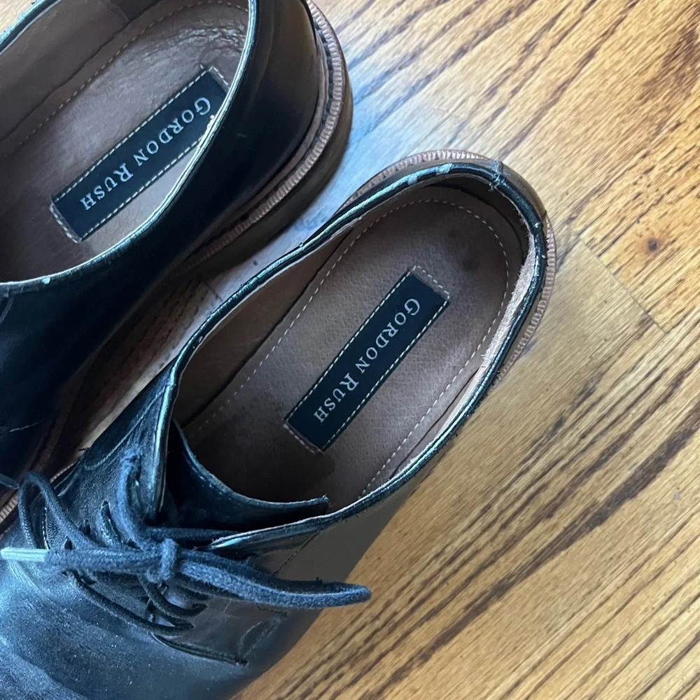 Modern Black Leather Young Men's Shoes